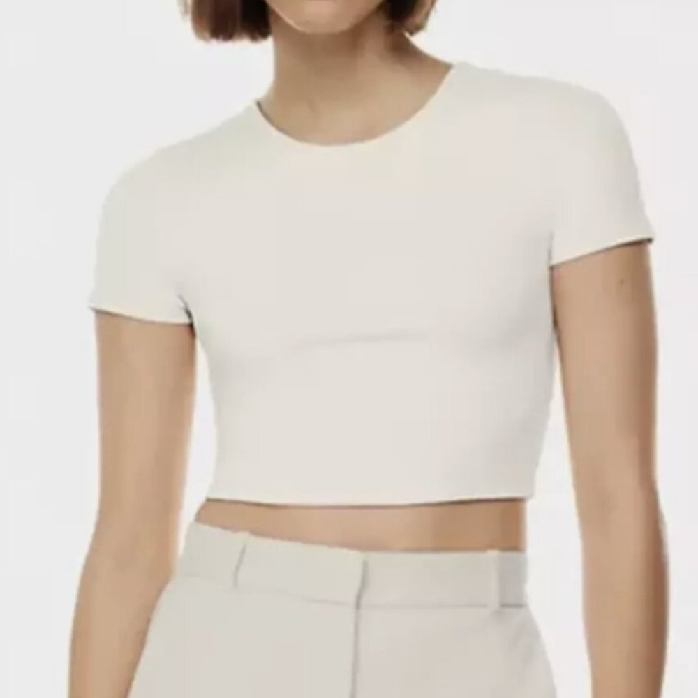 Aritzia Babaton Contour Crew Cropped T-shirt - medium
